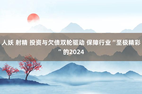 人妖 射精 投资与欠债双轮驱动 保障行业“至极精彩”的2024