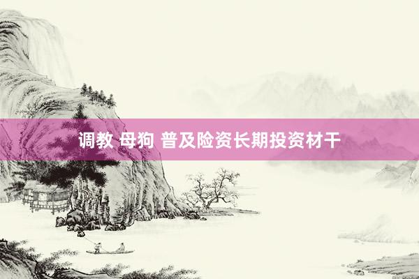 调教 母狗 普及险资长期投资材干