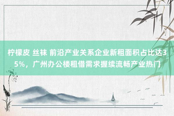 柠檬皮 丝袜 前沿产业关系企业新租面积占比达35%，广州办公楼租借需求握续流畅产业热门